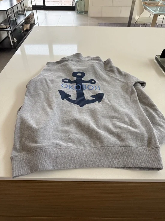 District Light Gray Pullover with Black Brand Tag - Picture 3 of 4